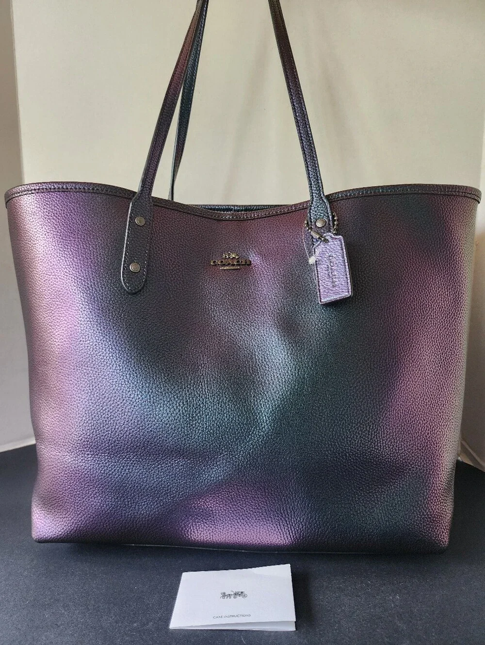 Coach Hologram Oil Slick City Tote, EUC, 2017